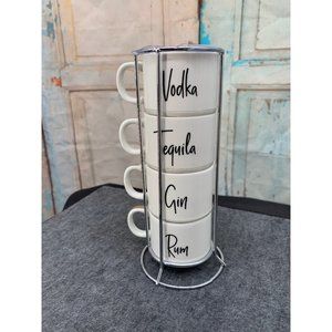 Coco + Lola Barware,  OS Cream & Black   Ceramic